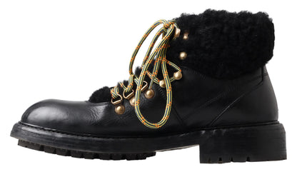 Bottes en cuir pour hommes style peau de mouton Dolce &amp; Gabbana