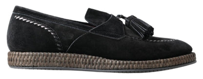 Baskets espadrilles en daim noir Dolce &amp; gabbana