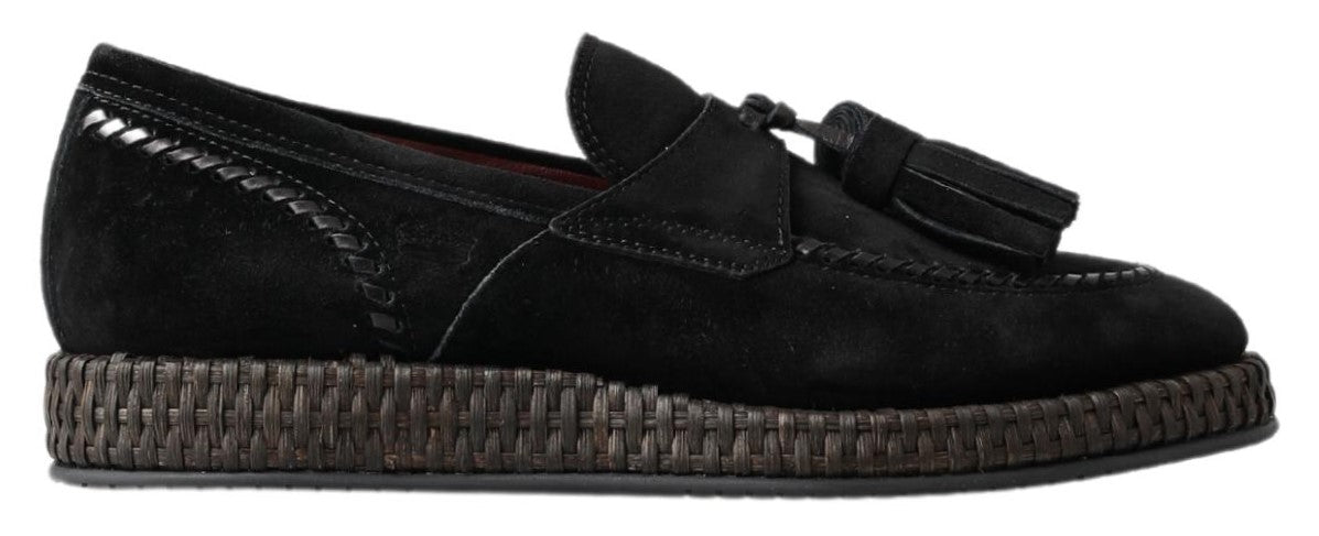 Baskets espadrilles en daim noires Dolce &amp; gabbana