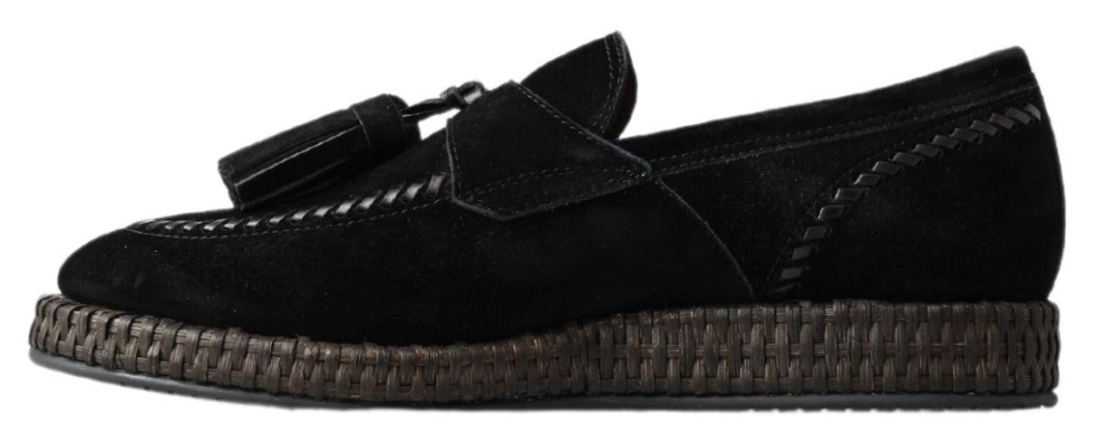 Baskets espadrilles en daim noires Dolce &amp; gabbana