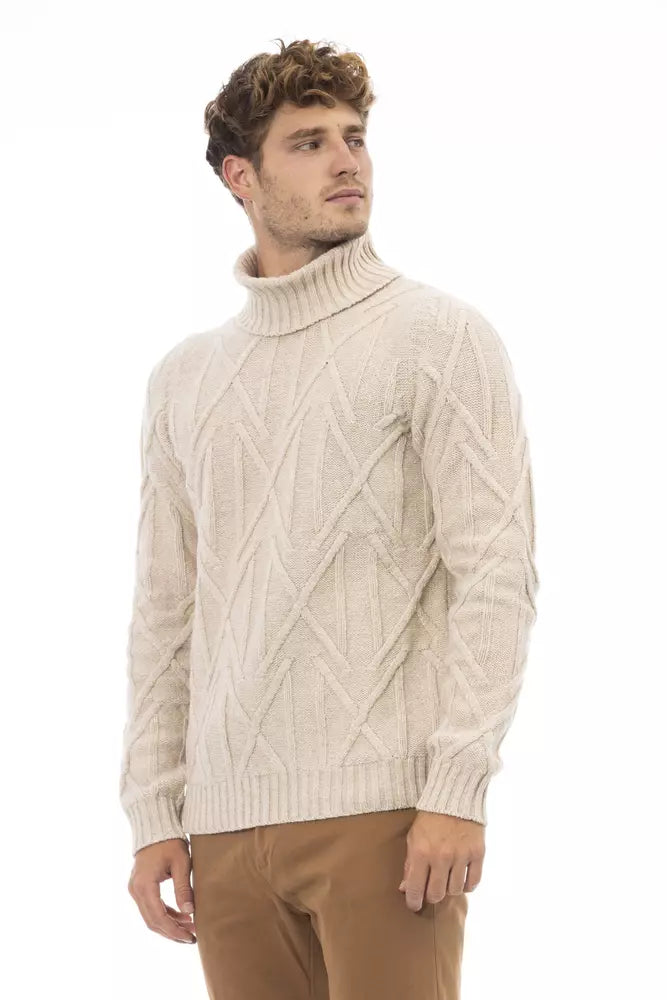 Pull col roulé beige Alpha studio - hiver