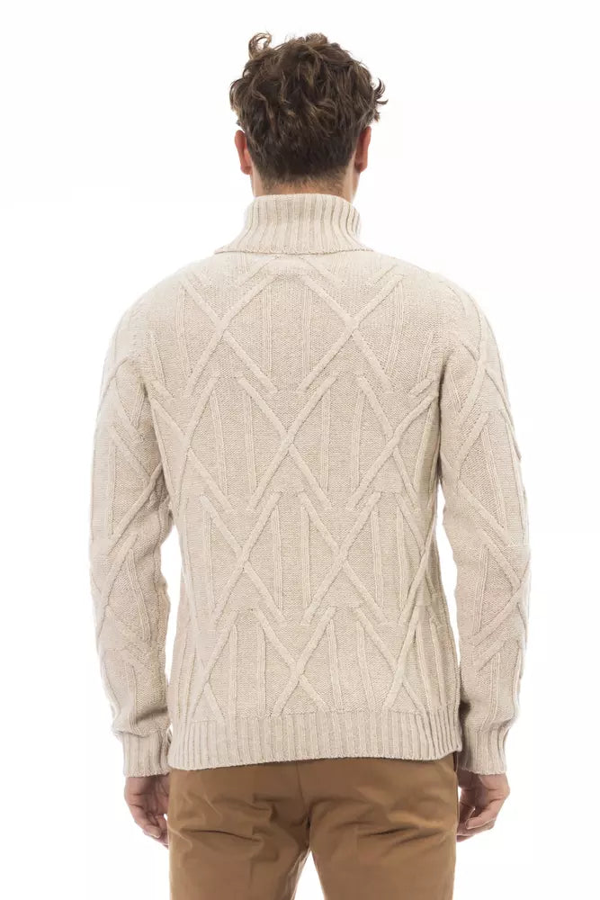 Pull col roulé beige Alpha studio - hiver