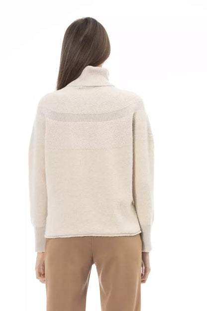 Pull col roulé beige Alpha studio