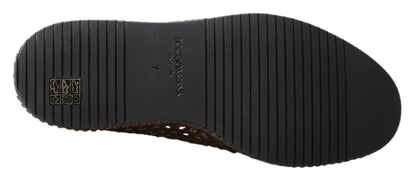 Dolce &amp; Gabbana - Mocassins en cuir - Marron