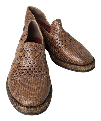 Dolce &amp; Gabbana - Mocassins en cuir - Marron