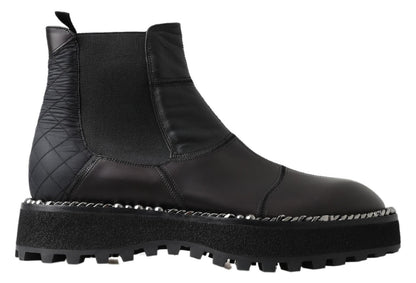 Dolce &amp; Gabbana - Bottines à enfiler extensibles noires à la cheville