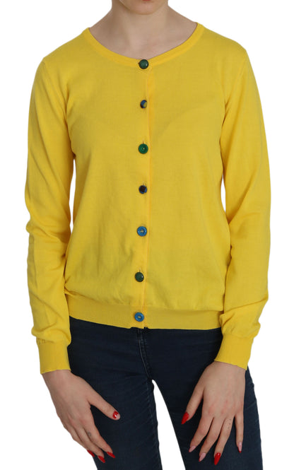 Pull en coton jaune rayonnant Jucca