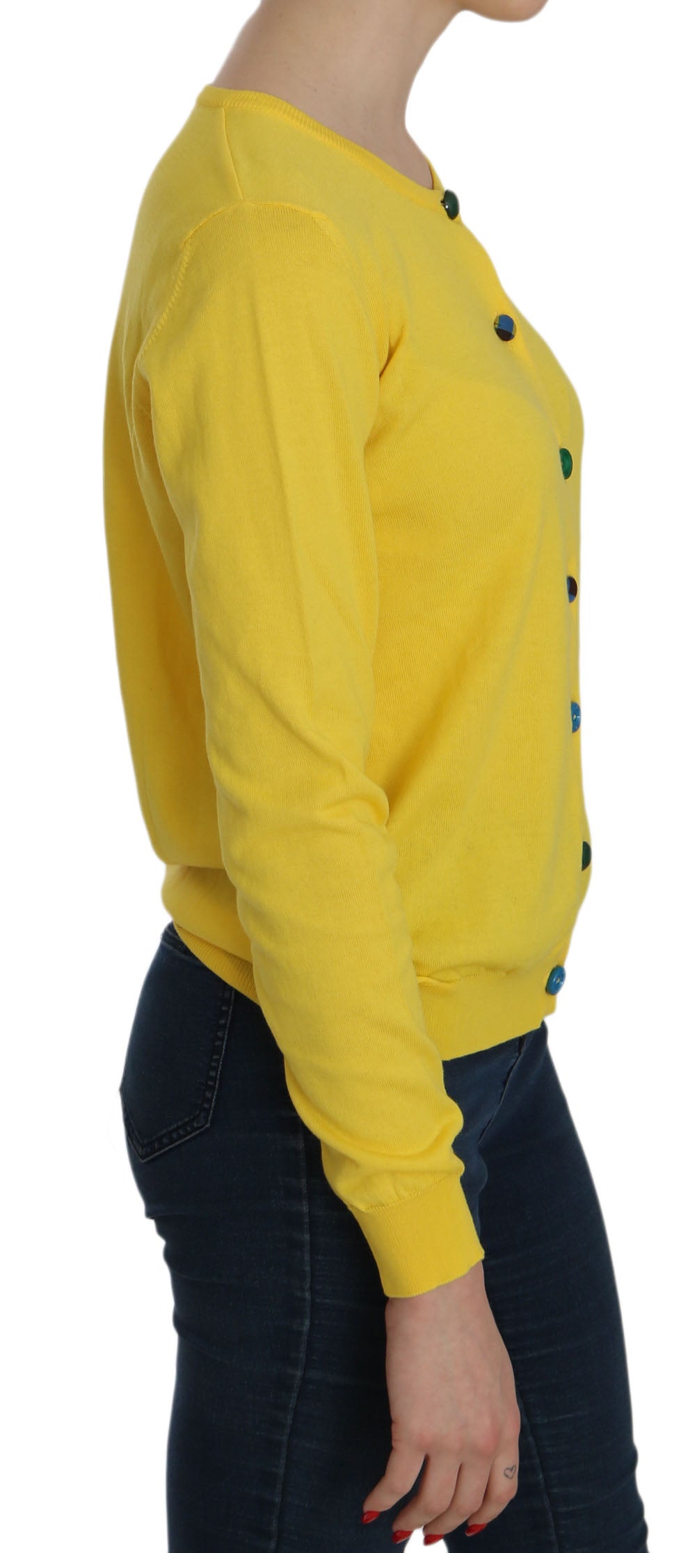 Pull en coton jaune rayonnant Jucca