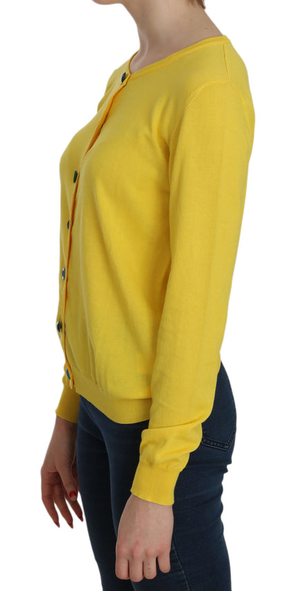 Pull en coton jaune rayonnant Jucca