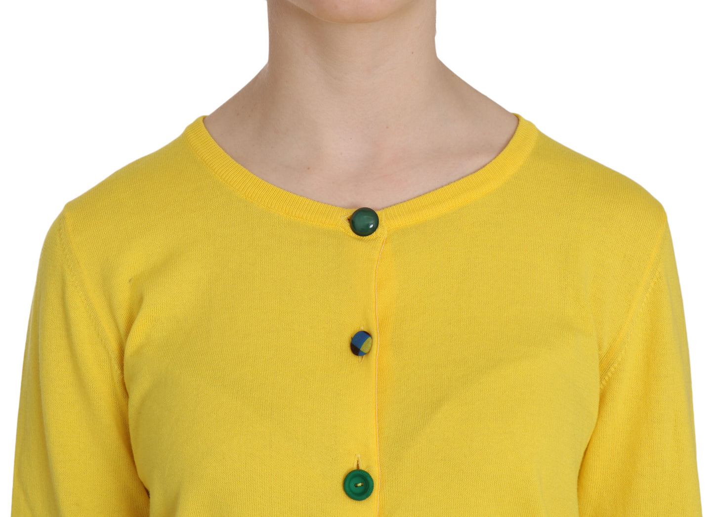 Pull en coton jaune rayonnant Jucca