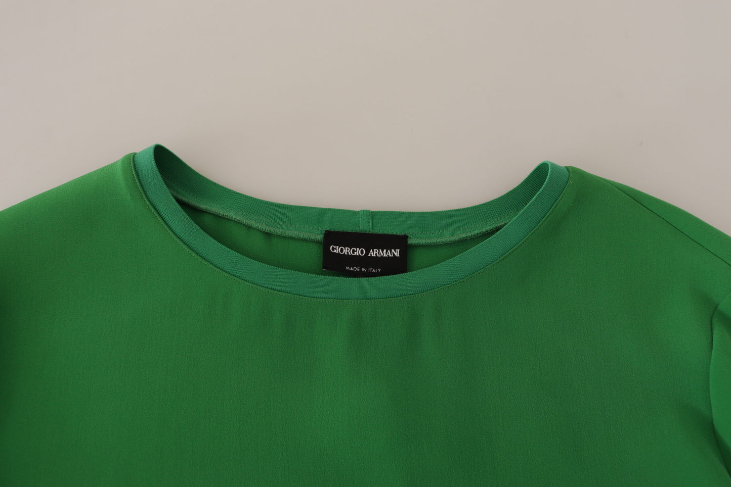 Pull à manches longues en soie Armani - Vert luxuriant