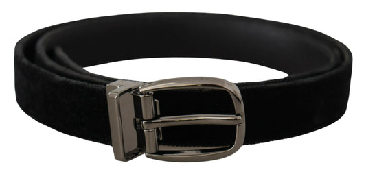 Ceinture de créateur en velours noir Dolce &amp; Gabbana