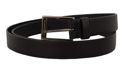 Ceinture en cuir noir Dolce &amp; gabbana avec boucle en métal