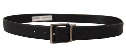 Ceinture en cuir noir Dolce &amp; gabbana avec boucle en métal