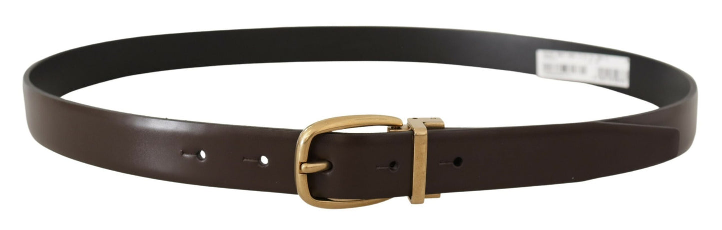 Ceinture en cuir marron foncé Dolce &amp; gabbana