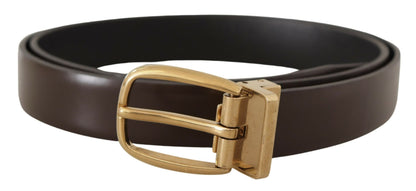 Ceinture en cuir marron foncé Dolce &amp; gabbana