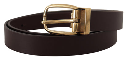 Ceinture en cuir marron foncé Dolce &amp; gabbana