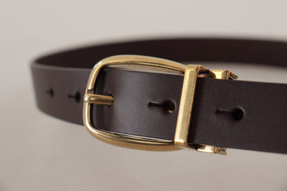 Ceinture en cuir marron foncé Dolce &amp; gabbana