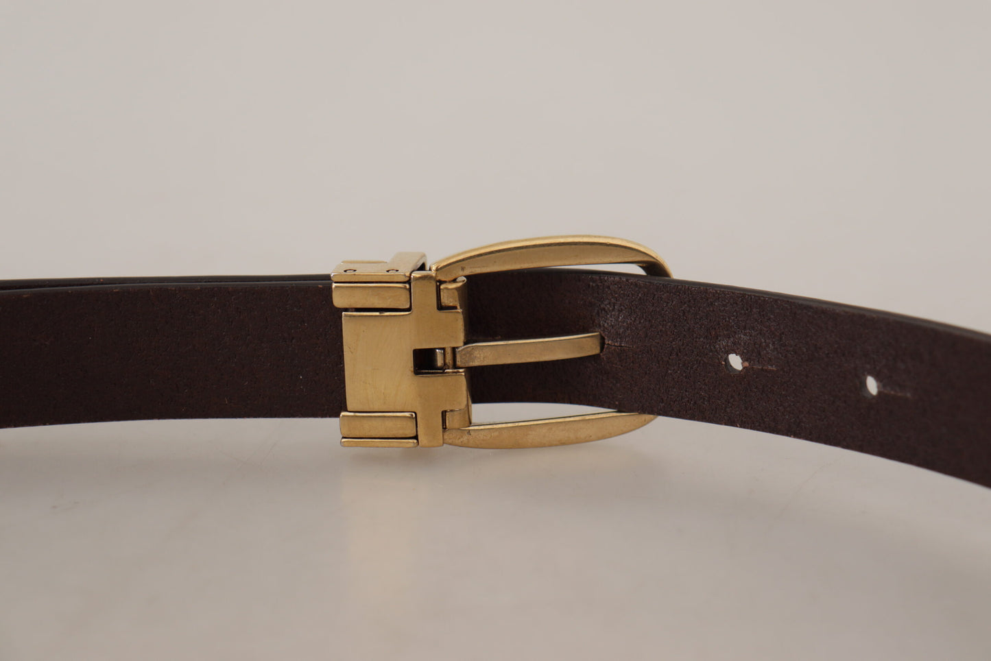 Ceinture en cuir marron foncé Dolce &amp; gabbana