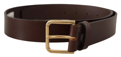 Ceinture en cuir marron foncé Dolce &amp; gabbana