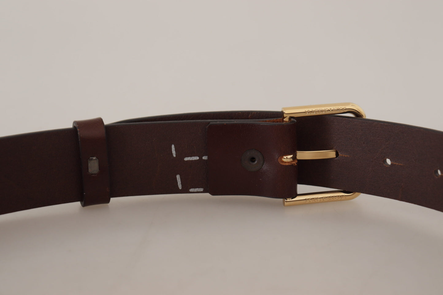 Ceinture en cuir marron foncé Dolce &amp; gabbana