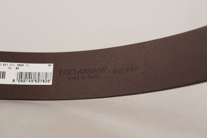 Ceinture en cuir marron foncé Dolce &amp; gabbana