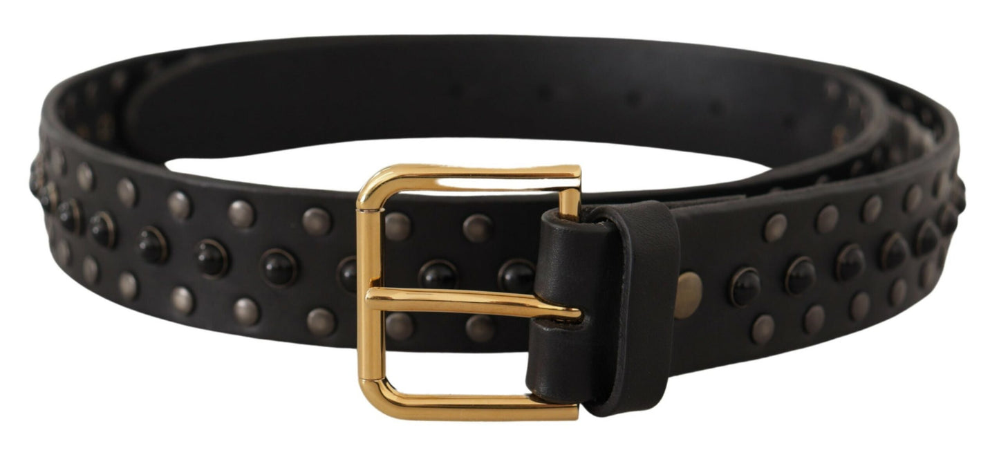 Ceinture en cuir Dolce &amp; gabbana avec boucle gravée logo