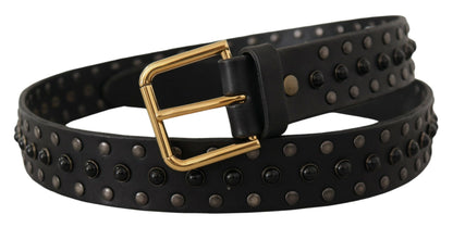 Ceinture en cuir Dolce &amp; gabbana avec boucle gravée logo