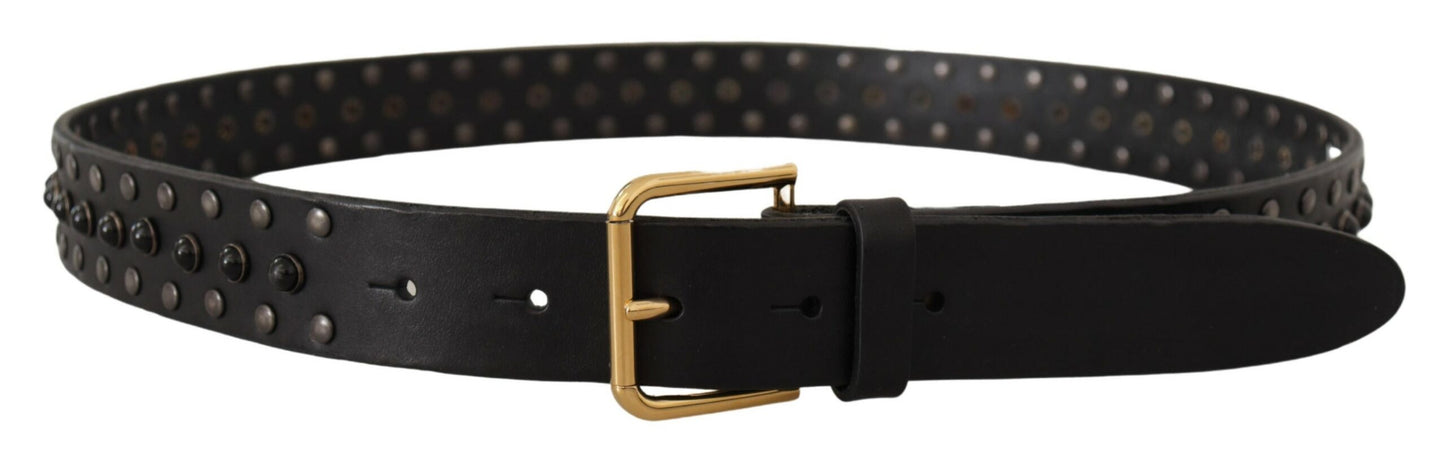 Ceinture en cuir Dolce &amp; gabbana avec boucle gravée logo