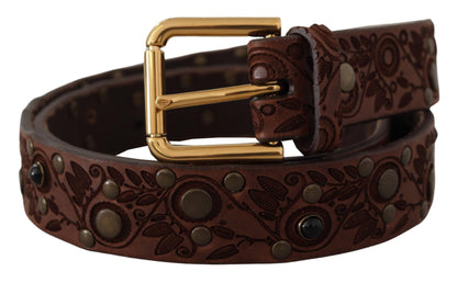 Ceinture en cuir Dolce &amp; gabbana avec boucle gravée