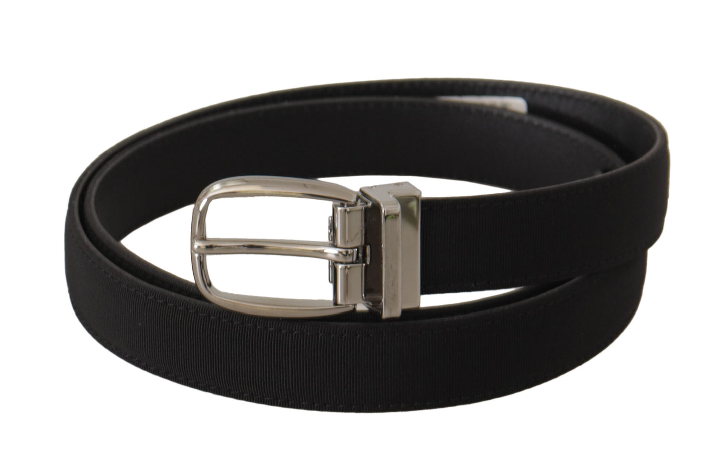 Ceinture en toile et cuir noir Dolce &amp; Gabbana