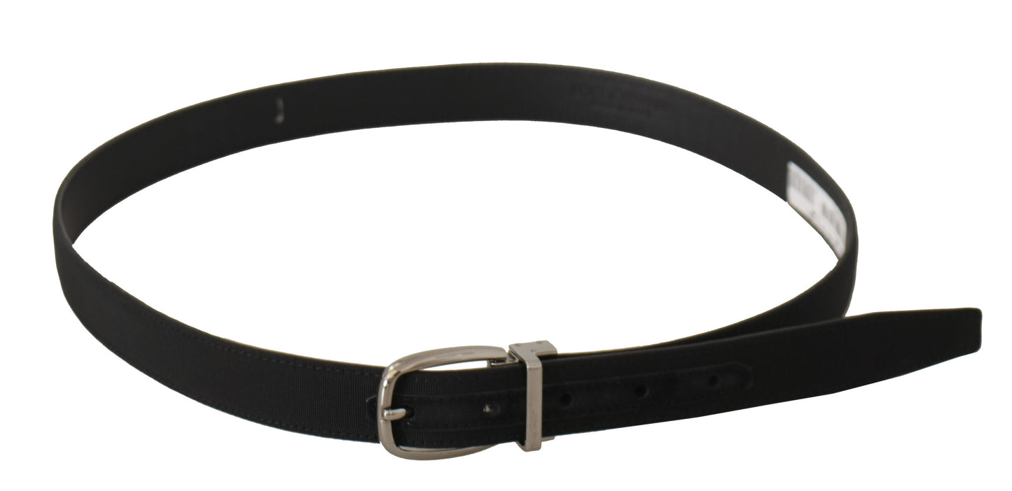 Ceinture en toile et cuir noir Dolce &amp; Gabbana