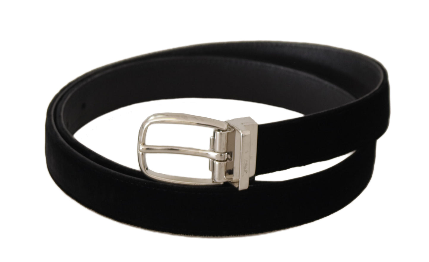 Ceinture noire en velours Dolce &amp; gabbana avec boucle logo