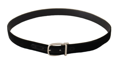 Ceinture noire en velours Dolce &amp; gabbana avec boucle logo