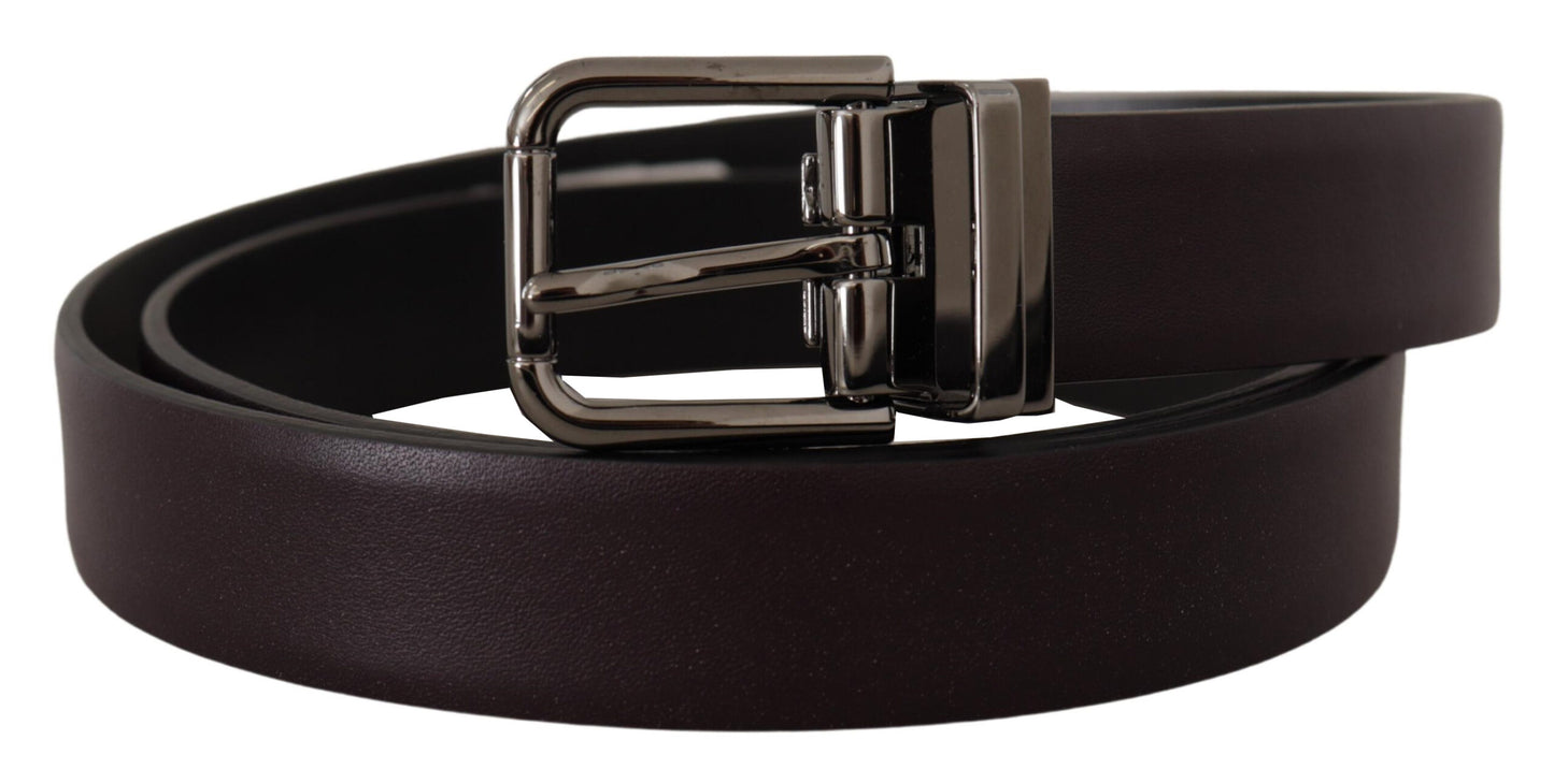 Ceinture en cuir marron foncé Dolce &amp; gabbana