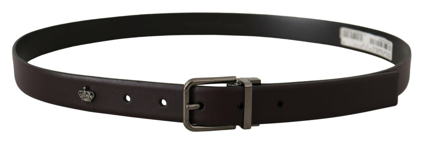 Ceinture en cuir marron foncé Dolce &amp; gabbana