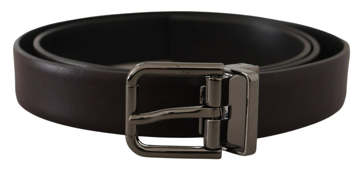 Ceinture en cuir marron foncé Dolce &amp; gabbana