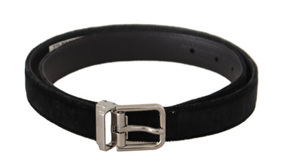 Ceinture de créateur en velours noir Dolce &amp; Gabbana