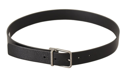 Ceinture en cuir noir Dolce &amp; gabbana avec boucle en métal