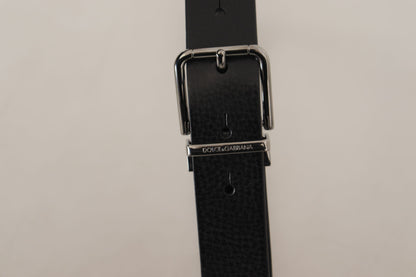 Ceinture en cuir noir Dolce &amp; gabbana avec boucle en métal