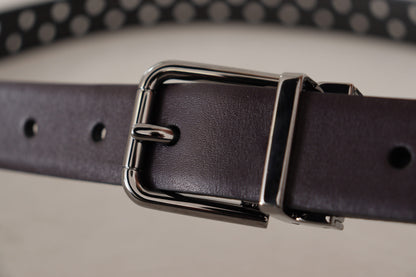 Ceinture en cuir violet foncé Dolce &amp; gabbana