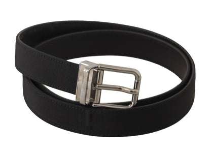 Ceinture en cuir noir Dolce &amp; gabbana avec boucle en métal