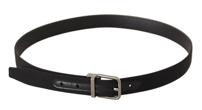 Ceinture en cuir noir Dolce &amp; gabbana avec boucle en métal