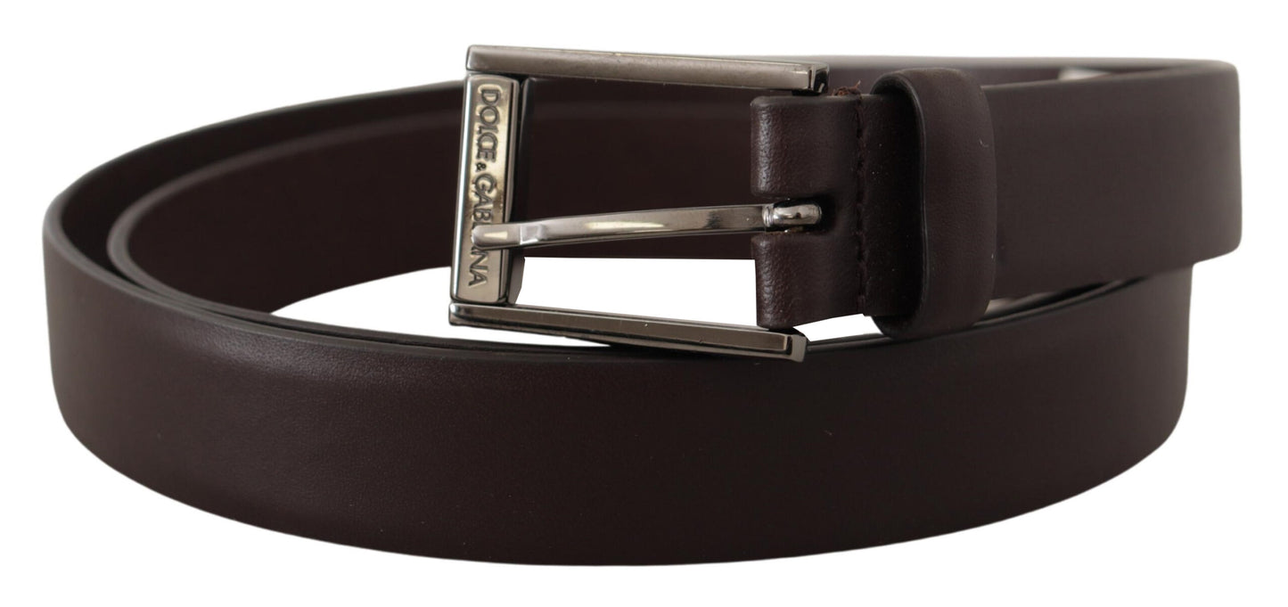 Ceinture en cuir marron foncé Dolce &amp; gabbana