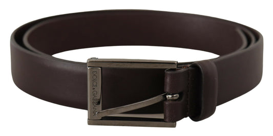 Ceinture en cuir marron foncé Dolce &amp; gabbana