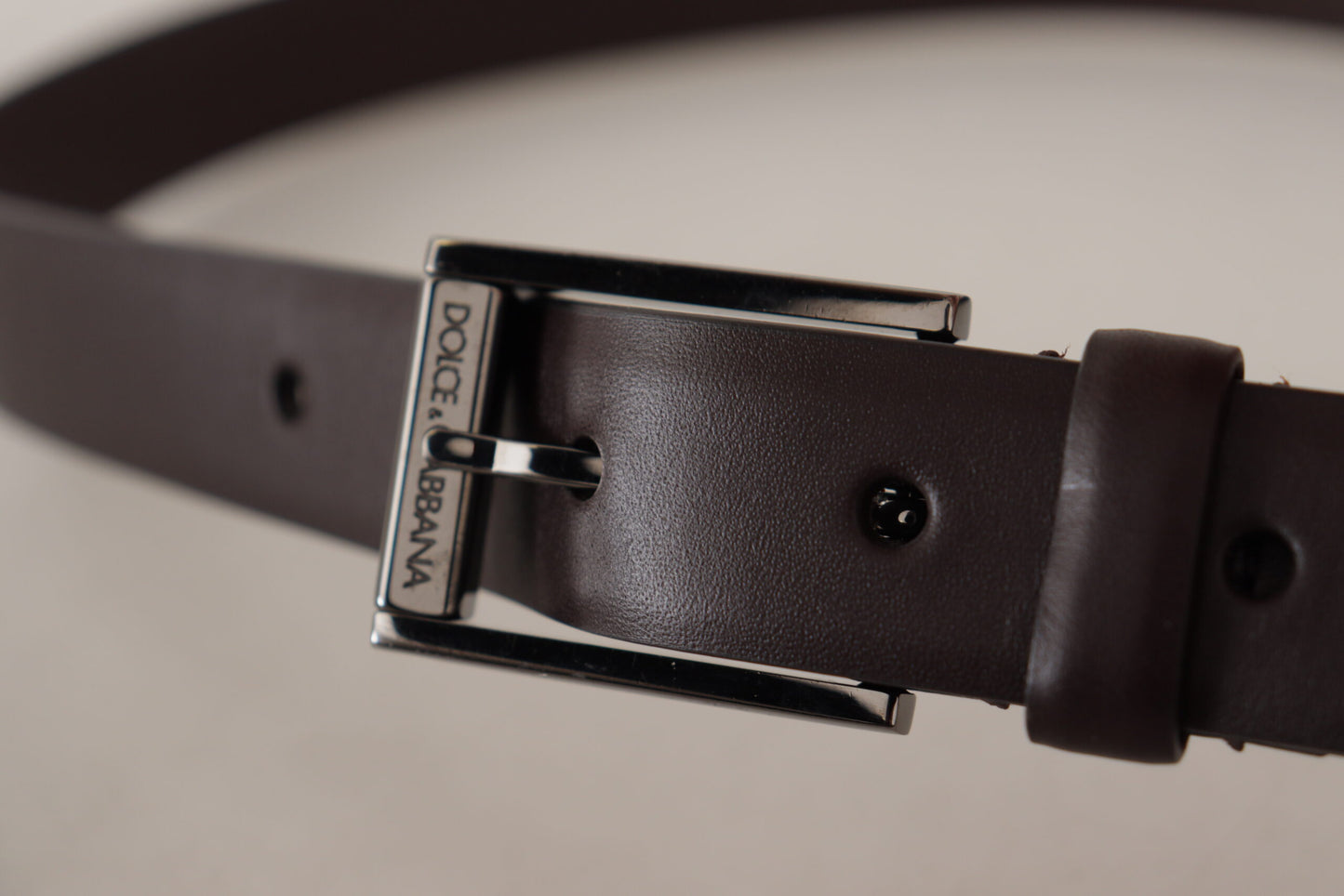 Ceinture en cuir marron foncé Dolce &amp; gabbana