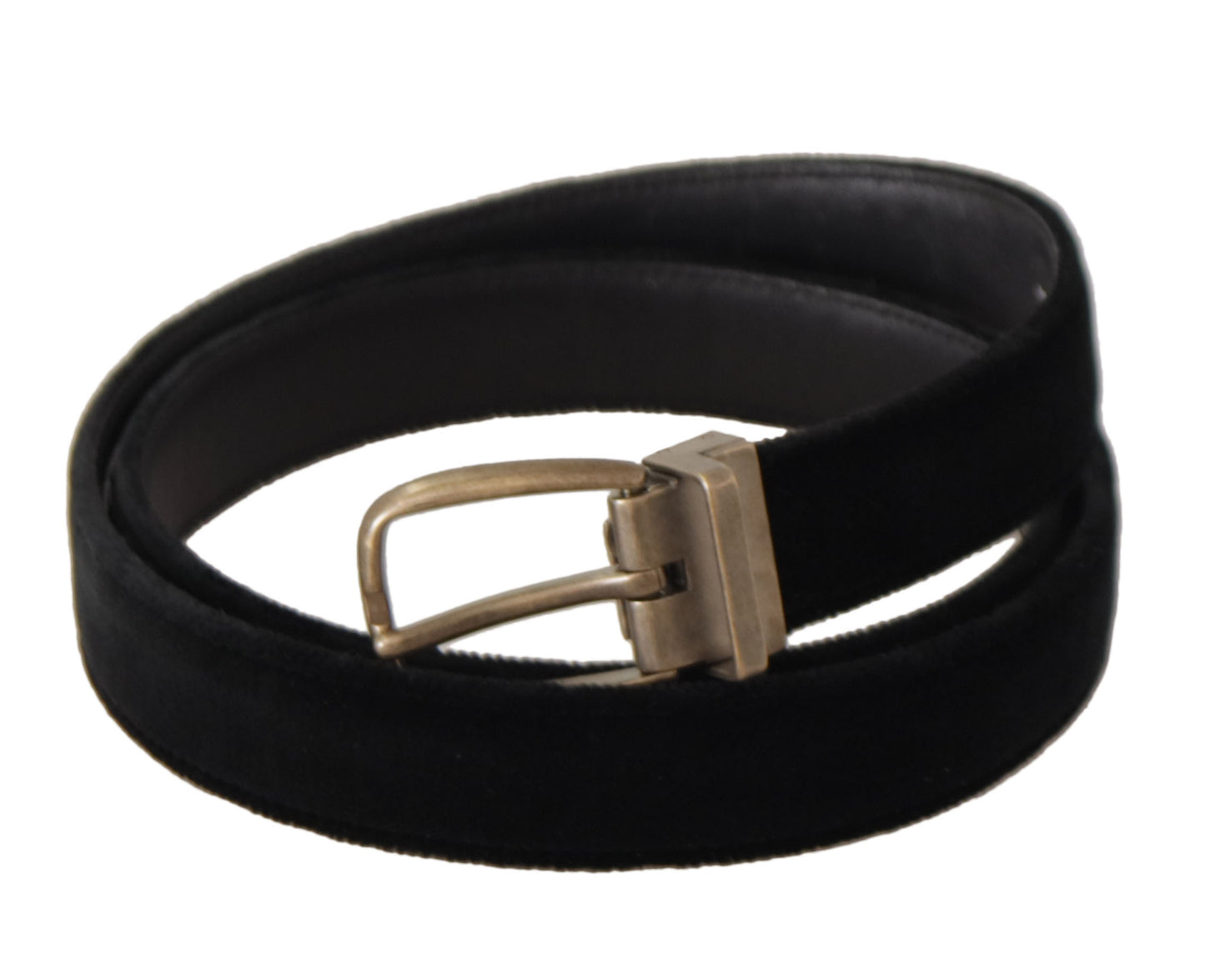 Ceinture de créateur en cuir noir Dolce &amp; Gabbana