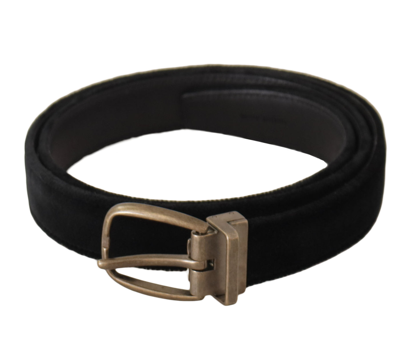 Ceinture de créateur en cuir noir Dolce &amp; Gabbana