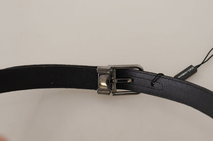 Ceinture d&amp;g en cuir de coton noir Dolce &amp; gabbana