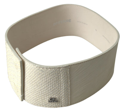 Ceinture tendance à bouton-pression blanc cassé Gf Ferre